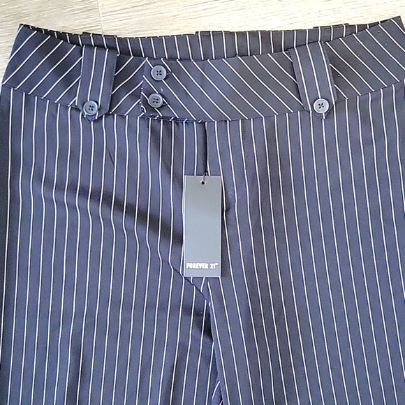 Black Striped Women Pants - Picture 2 of 8